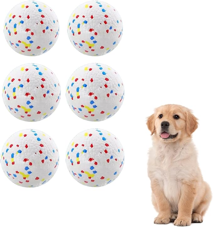 Automatic Tennis Ball Launcher for Dogs, Interactive Dog Toy Thrower, Adjustable Distance ft, Includes 2.3-inch Small Balls (6 Pcs Balls)