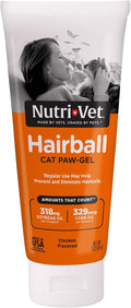 Nutri-Vet Hairball Paw Gel, Cat Hairball Remedy, Kitten Supplies, Hair Ball Relief for Cats, Grooming Aid, Fur Ball Remedy, Chicken Flavor, 3 oz