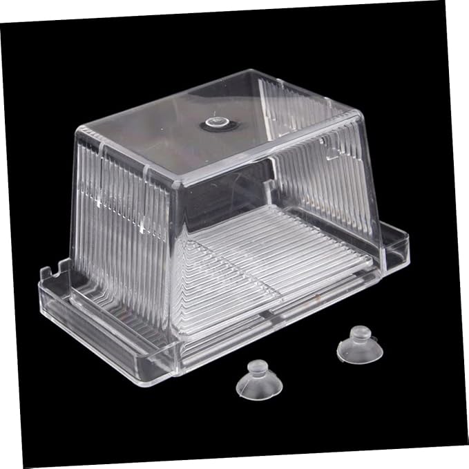 SUPVOX Transparent Acrylic Fish Tank Breeding Box Multifunctional Isolation Incubator for Betta Guppies and Fish with Convenient Suction Fixing