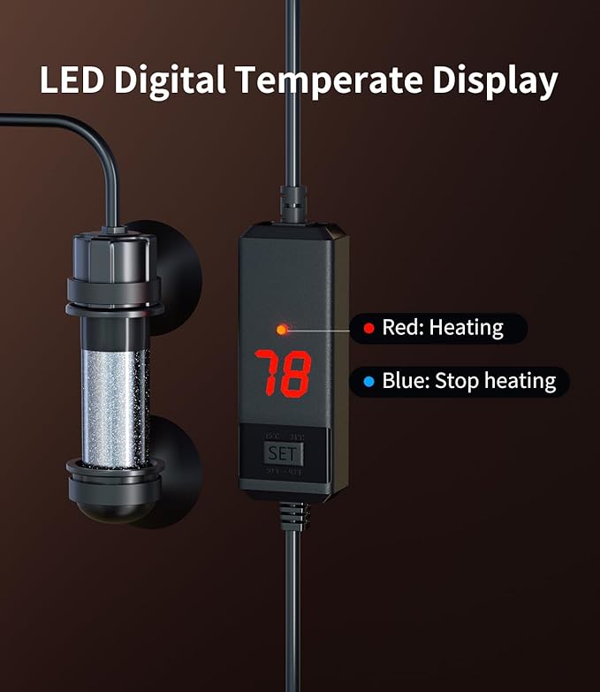 Smart Fish Tank 3 Gallon Aquarium Kit with Heater, Temperature Monitor, 3 Stage Filtration, 8 Color Lighting, Self Cleaning Small Betta Tank Acrylic