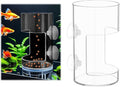 Fish Feeder,Breeder Box for Fish Tank,Breeder Box for Aquarium,Food Vacation Feeder,Feeding Tray with Suction Cup,for Round Aquariums, Hollow Floating-Sinking & Shrimp Food Holders