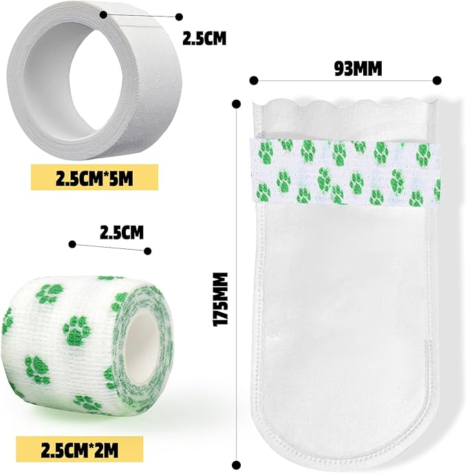 Disposable Boots for Real Duck Feet, Bumble Foot for Duck Supplies with Bandage, Large Size (Green N, 20 PCS)