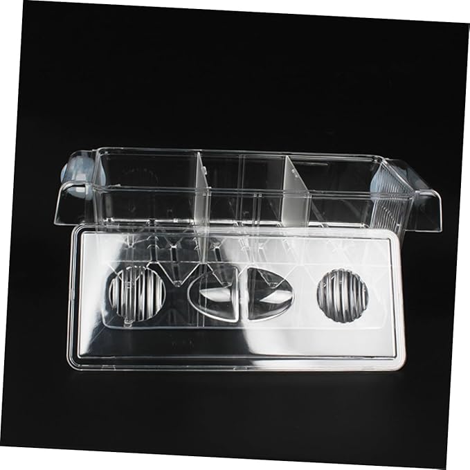 Sosoport Fish Tank Breeding Box Acrylic Aquarium Isolated Breeding Tank Incubator Hatching Box with Suction Cup for Freshwater and Saltwater Aquatic Pets
