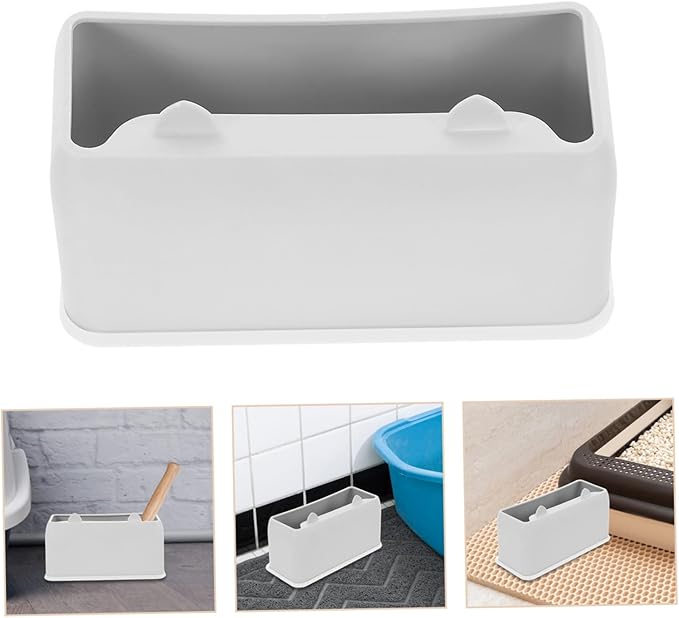 Cute Cat Shaped Litter Scoop Holder Mini Wastebasket for Cat Scoop Storage Easy Installation Durable Design Home Decor for Cat Lovers