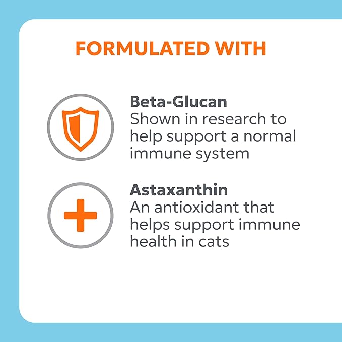 Nutramax Imuquin Health Supplement Powder for Cats, with Beta Glucans, with Astaxanthin, 30 Sprinkle Capsules