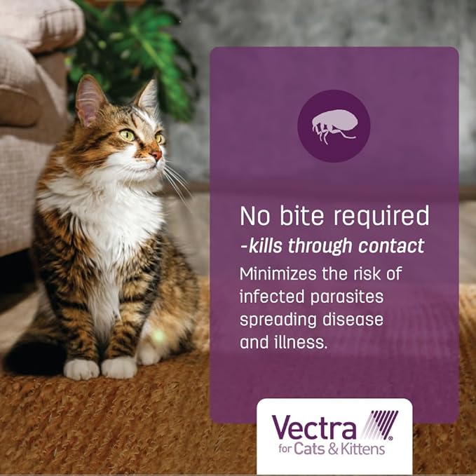 Vectra for Cats & Kittens Flea Treatment & Prevention for Small Cats (2-9 lbs.) 6-Month Supply