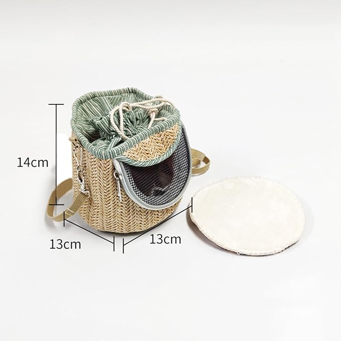 Bird Carrier Bag Shoulder Bag Cage Portable Cage Travel Bag Outdoor Parrot Bag Crossbody for Parakeets Small Birds Lovebirds- Light Green