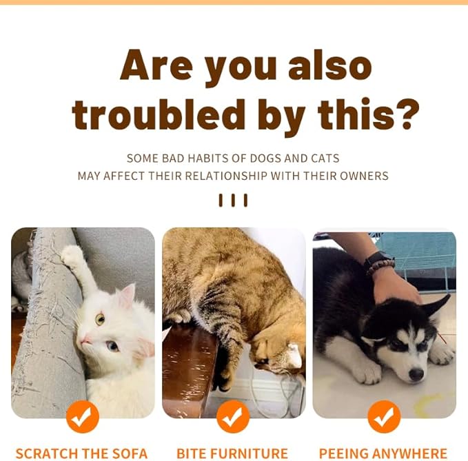Cat Deterrent Spray Natural Safe Deterrent Spray Protect Furniture Sofas, Rugs, Restricted Areas-for Behavior Effective Deterrent for Urine Marking & Scratching