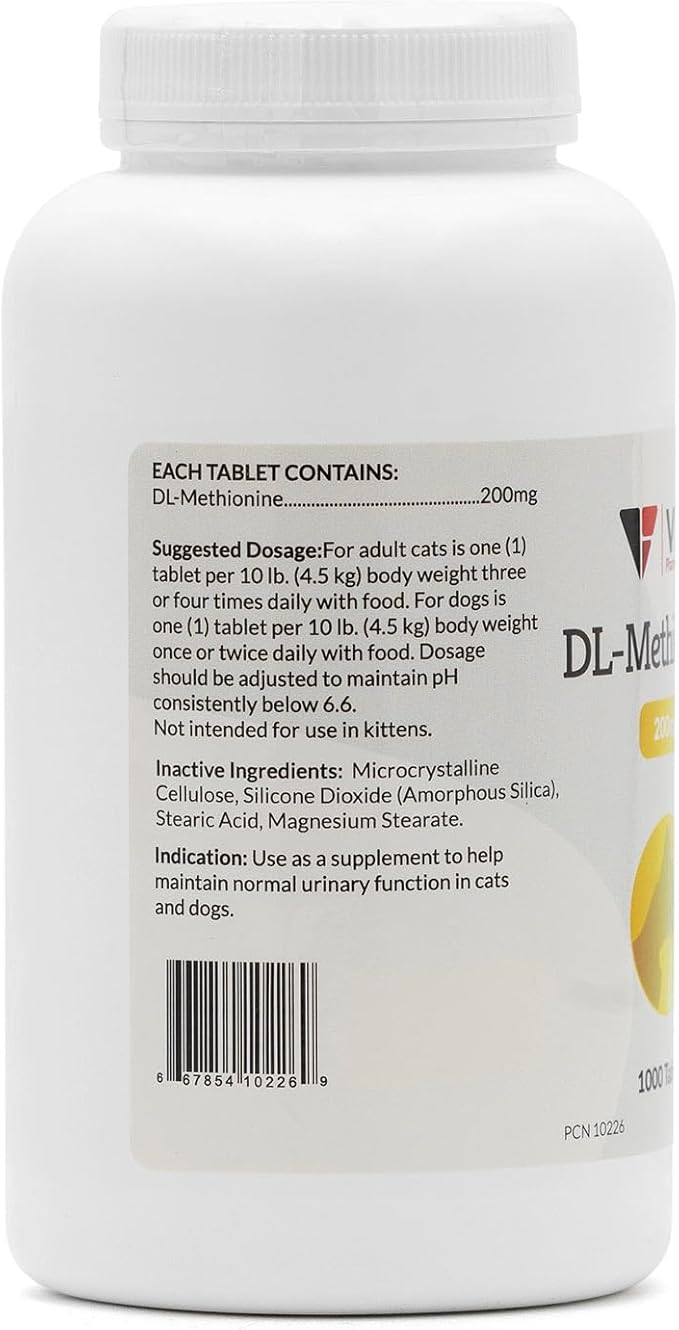 DL Methionine Tablets, 200mg, 1000ct