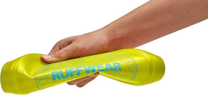 Ruffwear, Camp Flyer Dog Frisbee, Lightweight 8.7 in Flexible Flying Disc Dog Toy for Land Fetch, Soft on Teeth, Durable/High‑Visibility, Waterproof Finish, Doubles as Bowl, Polar Blue