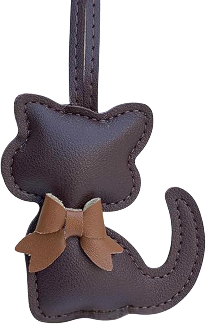 Soft Leather Bow Charm Handmade Fashionable Cat-Themed for Phone Camera Strap & Collar Decoration Stylish Bowknot Bag Charm