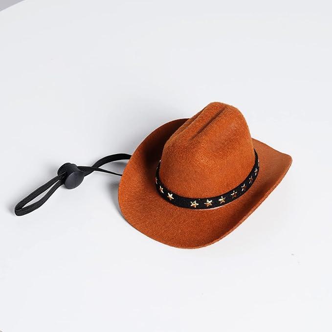 choyaxo Pet Cowboy Costume Halloween Costumes for Dogs Cat Cowboy Hat with Bandana Scarf (Small)