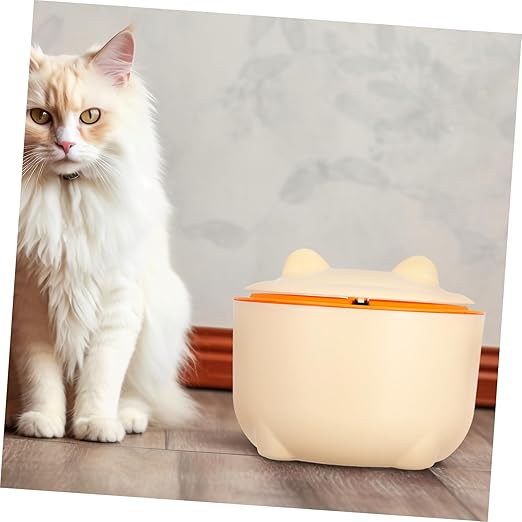 balacoo 1set Pet Litter Storage Container with Lid Convenient One-Button Airtight Cat Trash Can for Litter Waste Bin with Cartoon Design Use