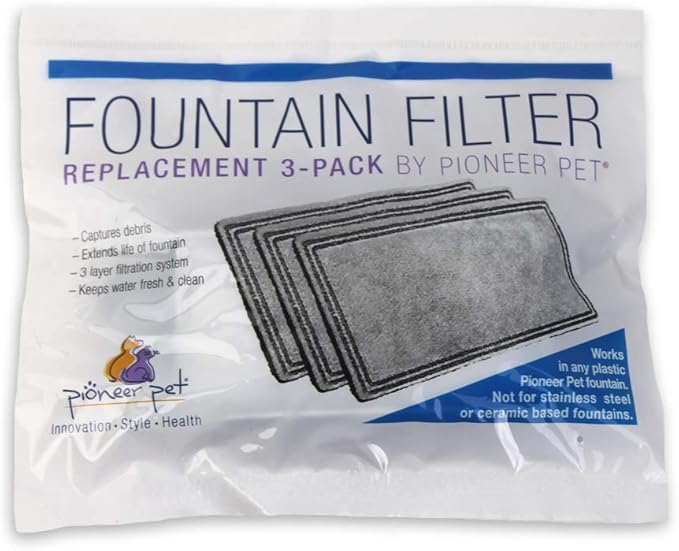 Pioneer Pet Replacement Filters for Plastic Fountains (Pack of 2)