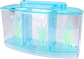 Rengue Fish Breeder Box for Aquarium TripleChamber Fish Breeder Box for Aquarium, Transparent LED Acrylic Small Fishes Breeding Isolation for, Transparent LED Acrylic (Blue)