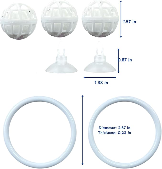 Fish Aquariums Accessories, 1 with Floating Ball & 2 Exercise Training Toys, Feeding Betta Set for Tank, Enrichment