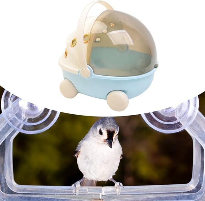 Heated Bird Carrier Bag Parrot Travel Cage Small Pet Accessories Winter Warm Bird Nest House for Finch African Greys Outdoor, Blue