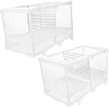 GANAZONO 2pcs Fish Hatchery Boxes Isolated Breeding Tank Large Capacity Suction Cup Design Easy Installation Random Style