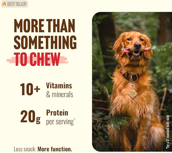 Natural Farm Bully Sticks (6 Inch, 15 Count), Single Ingredient: 100% Beef Chews, Grass-Fed, Non-GMO, Grain-Free, Fully Digestible Treats for Puppies, Small or Senior Dog