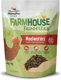 Manna Pro Farmhouse Favorites Mealworms Poultry Treat - Protein Treat for Poultry - Chickens, Turkeys, Ducks, Geese, and Guinea Fowl Treat - Contains 50% Protein - 100% Natural Poultry Snack - 2lbs