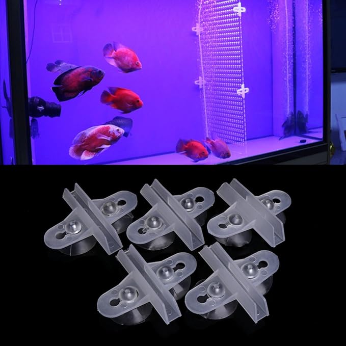5 Pieces Aquarium Divider Clips with Suction Cups Fish for Separating Easy to