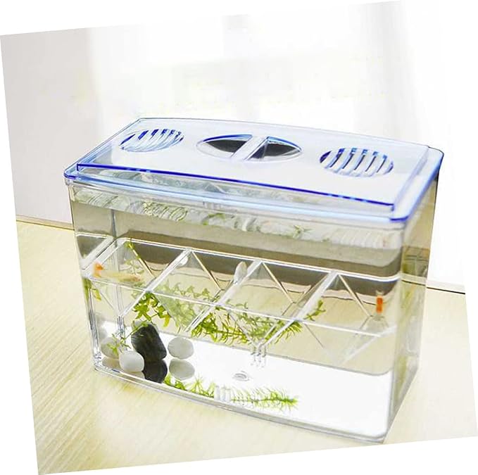 Happyyami 1pc Fish Hatching Isolation Box Freestanding Self-Floating Breeding Tank Design for Safe Fry Incubation and Enhanced Air Circulation