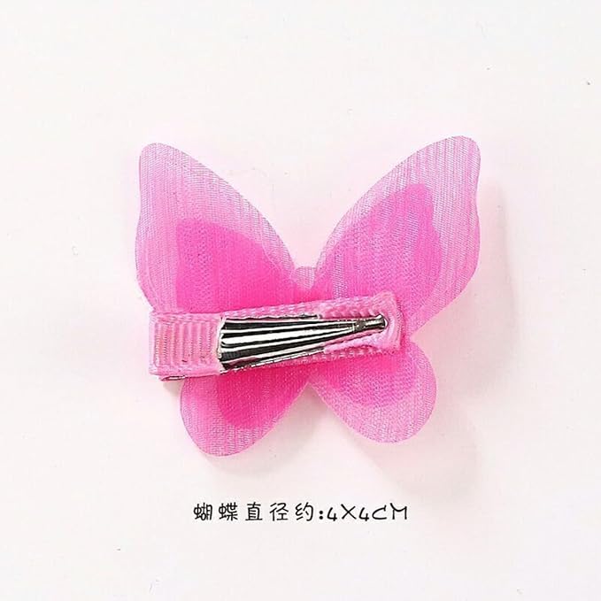 10pcs Pet Hair Accessories, Butterfly Pearl Hair Clips for Girls Cats and Dogs, Grooming Bowknot Attachments