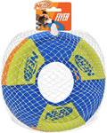 Nerf Dog Trackshot Toss and Tug Ring Outdoor Dog Toy 2 Pack, 9 Inch Dog Tug and Fetch Toy, for Medium and Large Breeds, Blue/Orange/Green