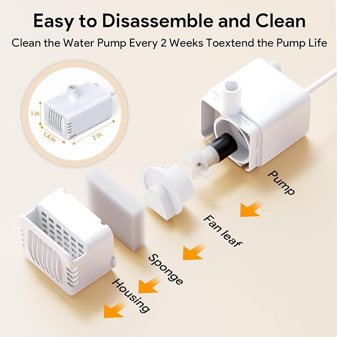 Wireless Dog Water Fountain Pump (ONLY Include Water Pump)