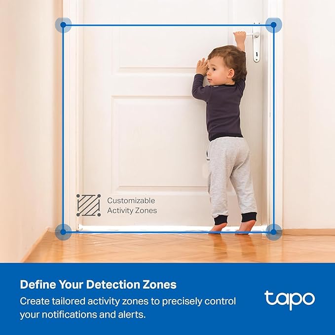 Tapo 2K Indoor/Outdoor Wired Security Camera - Works as a Baby Monitor & Pet Camera, Person/Motion/Baby Cry Detection, 2-Way Audio, Siren, Subscription-Free SD Storage or Optional Cloud, C113 (2-Pack)