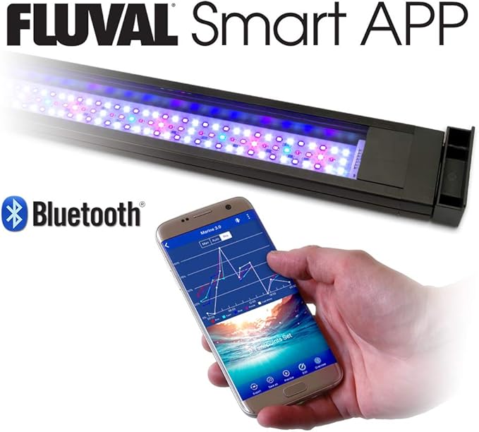 Fluval Flex 32.5 Marine Salt Water Aquarium Kit - Fish Tank for Fish, Coral & More - Comes with LED Lights, Filtration System & More - 32.5" x 15.75" x 15.35" - 123 L, 32.5 Gal. - Black