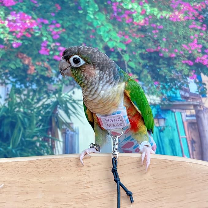 Bird Clothes Parrot Diapers Bird Flight Suits, Reusable Waterproof Diapers pet Bird Supplies (with Rope, 3XL)