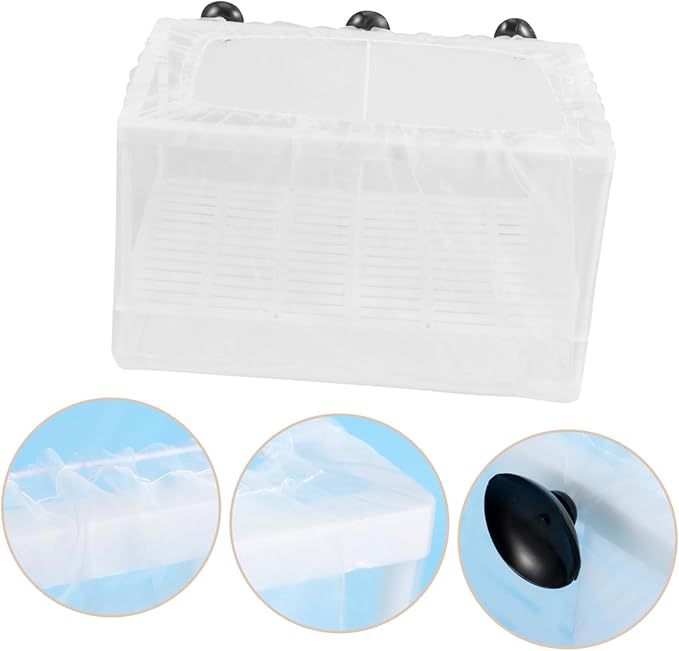 Fish Isolation Box Fish Breeding Tank Fine Mesh Design for Hatching and Spawning Aquariums