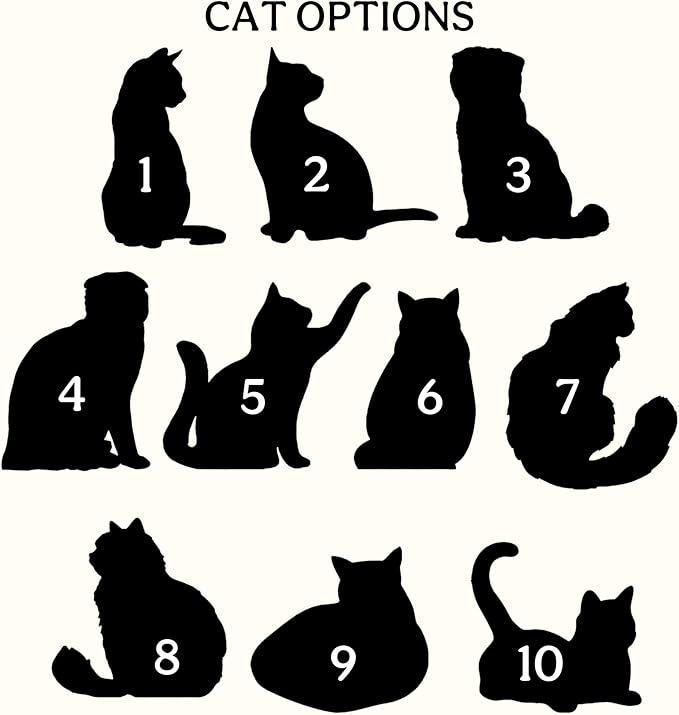 Personalized Cat Memorial Suncatcher – Custom Suncatcher with Name for Up to 3 Cats, Sympathy Gift for Pet Loss, Memorial Gift for Cat Lovers