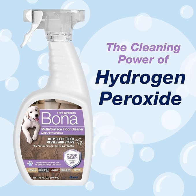 Bona Pet Spray Odor Eliminator, Dog Formulation, 32 fl oz, Safe for Carpeted Areas and Multi-Surface Floors