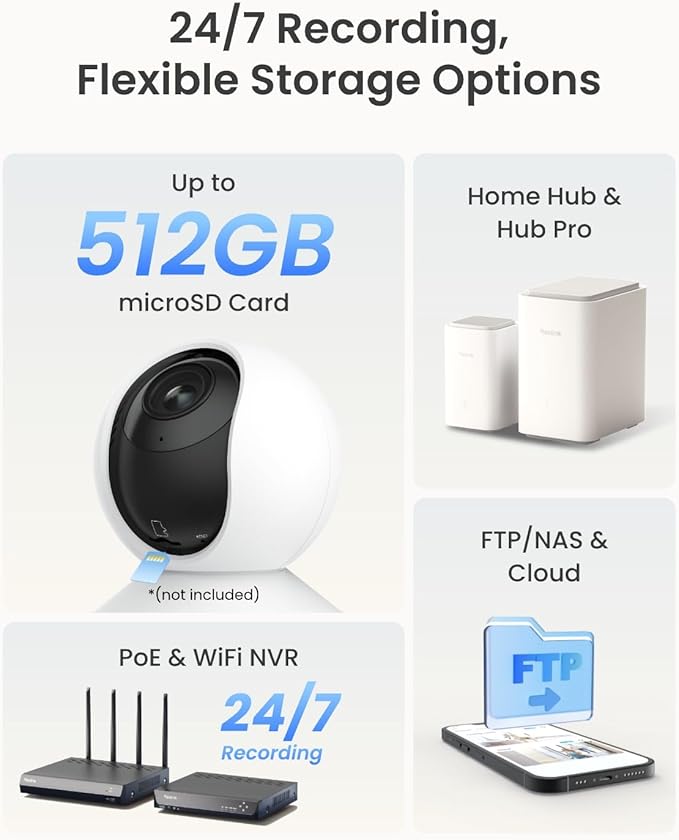 REOLINK Smart 4K UHD Pan & Tilt Dual-Band Wi-Fi 6 Indoor Security Camera with 3X Optical Zoom, Auto-Tracking, People/Pet Detection, Crying Sound Detection, Privacy Mode, and Bluetooth Setup, E1 Zoom