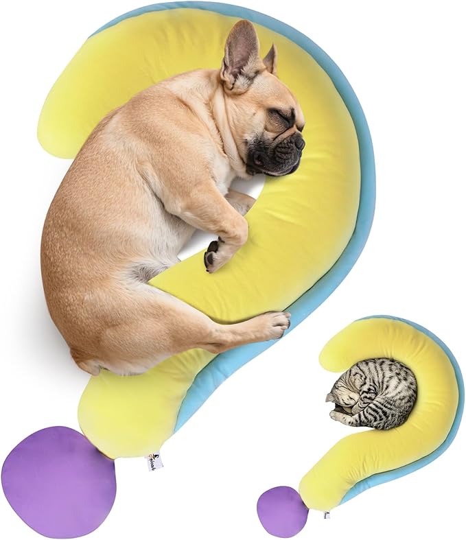 Dog Calming Pillow – Soft Plush Cat Body Pillows for Small/Medium/Large Dogs, Cozy Cotton-Filled Dog Neck Pillow, Cute Design for Rest and Relaxation
