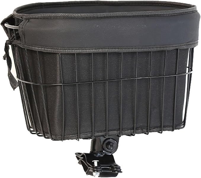 Heavy Duty Bicycle Pet Basket with Universal Fit - Holds Up to 33 Lbs, Reinforced Soft Padding and Secure Hugging Design for Safe Dog/Cat Rides (Bike-Mounted Pet Carrier)