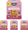 Jinx Oven-Baked Beef Bone Broth Biscuit Dog Treats - Crunchy, All Natural, Superfood-Rich with High-Protein Salmon, Dog Biscuits for Puppies, Adults & Seniors - 3LB (Pack of 4)
