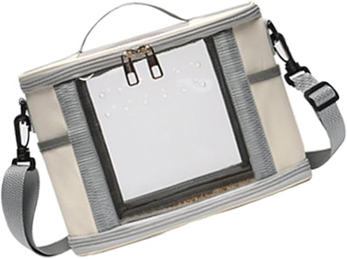 Portable Bird Carrier for Small Pets and Birds, Beige L