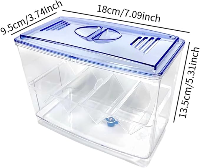 Fish Breeding Box Fish Isolation Box Separation Easy Use Multipurpose Fish Tank Hatchery Incubations Box for Shrimp Baby Fish