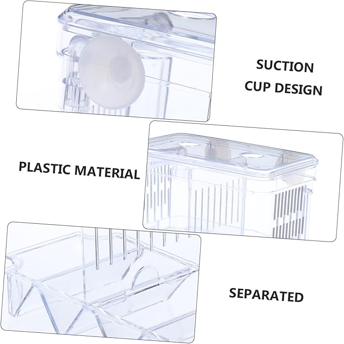 MERRYHAPY Breeding Tank Isolation Box for Fish Transparent Hatchery Suction Cups Efficient Fish Breeding Incubator for Aquariums and Shrimp Care