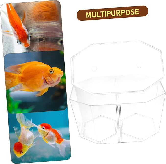 Toyvian Fish Breeding Tank Divider Isolation Box for Betta Shrimp Small -Transparency Safe Design Dual Compartment Aquarium Decor