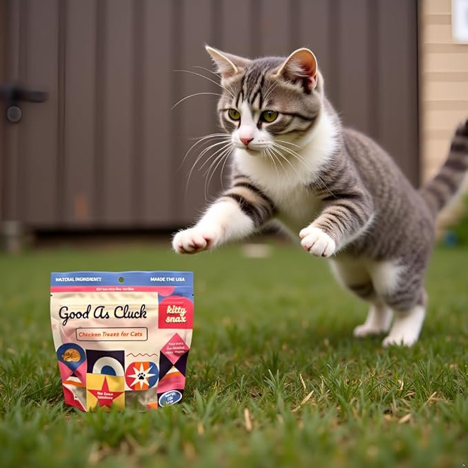 Kitty Snax Good As Cluck, Cat Treats, Chicken Flavor, All Life Stages, Crunch Small Treat, for Treat, All-Natural Ingredients