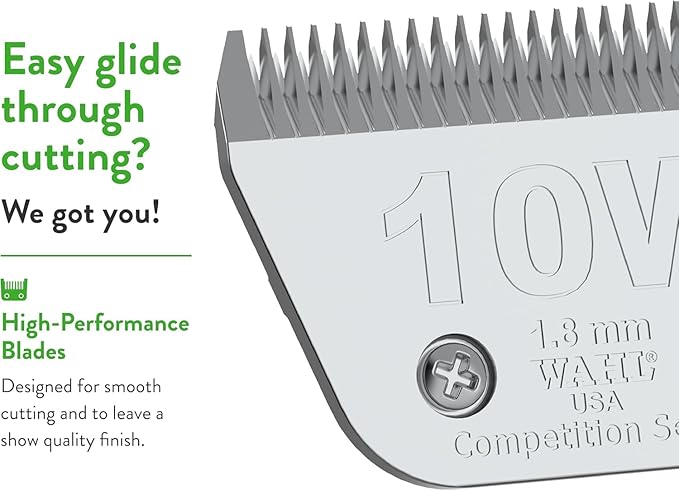 Wahl Professional Animal 10W Extra Wide Competition Series Detachable Blade with 1/16-Inch Cut Length (2377-100)