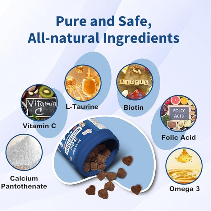 Biotic’s Gain 25-in-1 Multivitamin for Dogs | Chicken Flavour Soft Chews | Supports Skin, Heart, Hip & Joint and Gut Health | Daily Nutrient Boost for All Breeds (25 in 1 Multivitamins)