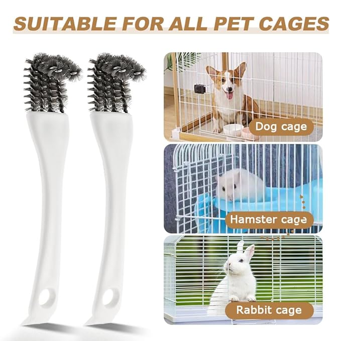 Long-Handle Bird Cage Cleaner with Shovel – Efficient Brush for Removing Droppings in Parrot, Pet Bird Cages & Perches – Durable & Ergonomic Cleaning Tool
