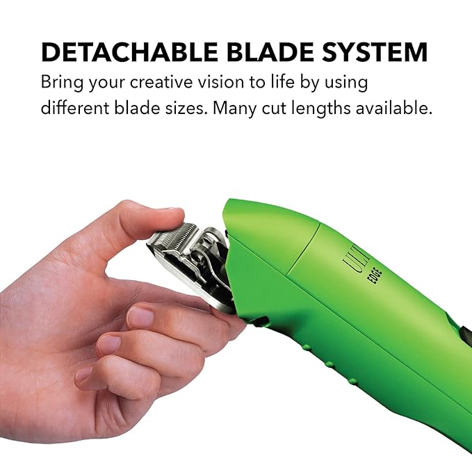 Andis Professional UltraEdge Super 2-Speed Detachable Blade Dog/Pet Clipper, Rotary Motor with Shatter-Proof Housing, Runs Calm & Silent, 14-Inch Cord, for All Dog Coats & Breeds, 120 Volts, Green