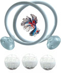 Fish Aquariums Accessories, 1 with Floating Ball & 2 Exercise Training Toys, Feeding Betta Set for Tank, Enrichment