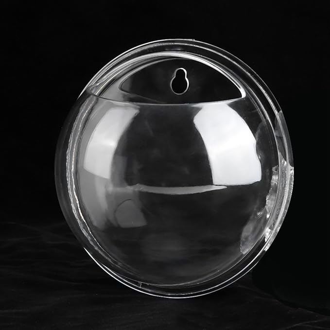 Wall Mount Fish Bowl Acrylic Transparent Hanging Fish Vase Aquarium Plant Pot Bubble Aquarium Home Decoration